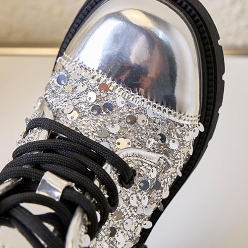 2025 Girls Glitter Boots Toddler Kids Fashion Short Ankle Dress Shiny Waterproof Booties for Performance Party4