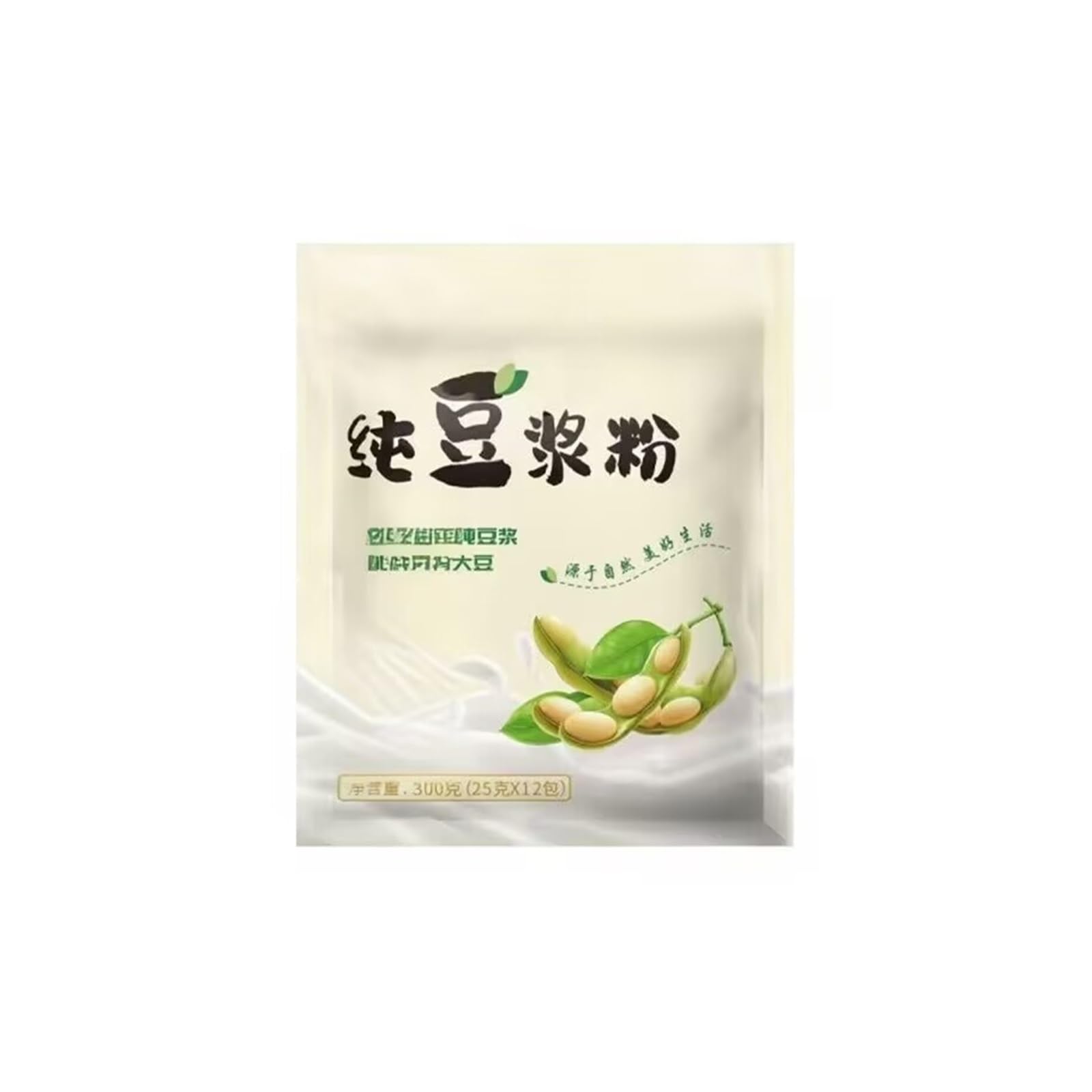 Lait de soja en poudre pur 300 g (25 g x 12 sachets) emballé individuellement, prêt à boire instantanément, riche saveur de soja(3pcs)