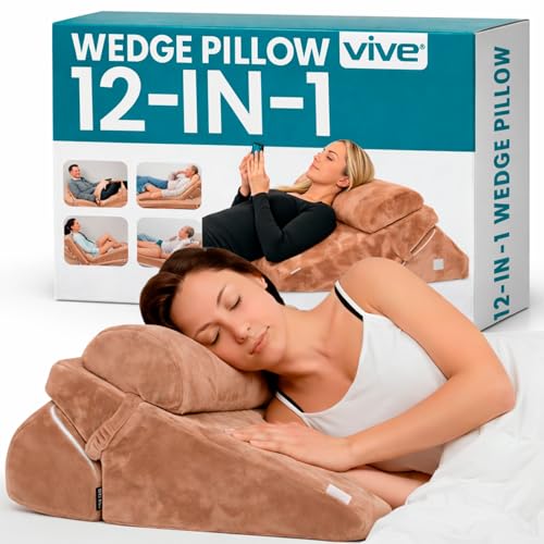 Xtra-Comfort Bed Wedge Pillow - Folding Memory Foam Incline...