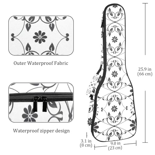 JRHEJTHH Housse imperméable pour ukulélé en tissu Oxford durable et élégant avec sac de rangement Motif abstrait Bleu, Multicolore., 25.9x9x3.1in/66x23x8cm, Moderne - Les Beatles, Paul McCartney, John Lennon, RIngo Starr, George Harrison JRHEJTHH Housse imperméable pour ukulélé en tissu Oxford durable et élégant avec sac de rangement Motif abstrait Bleu, Multicolore., 25.9x9x3.1in/66x23x8cm, Moderne – Image 5