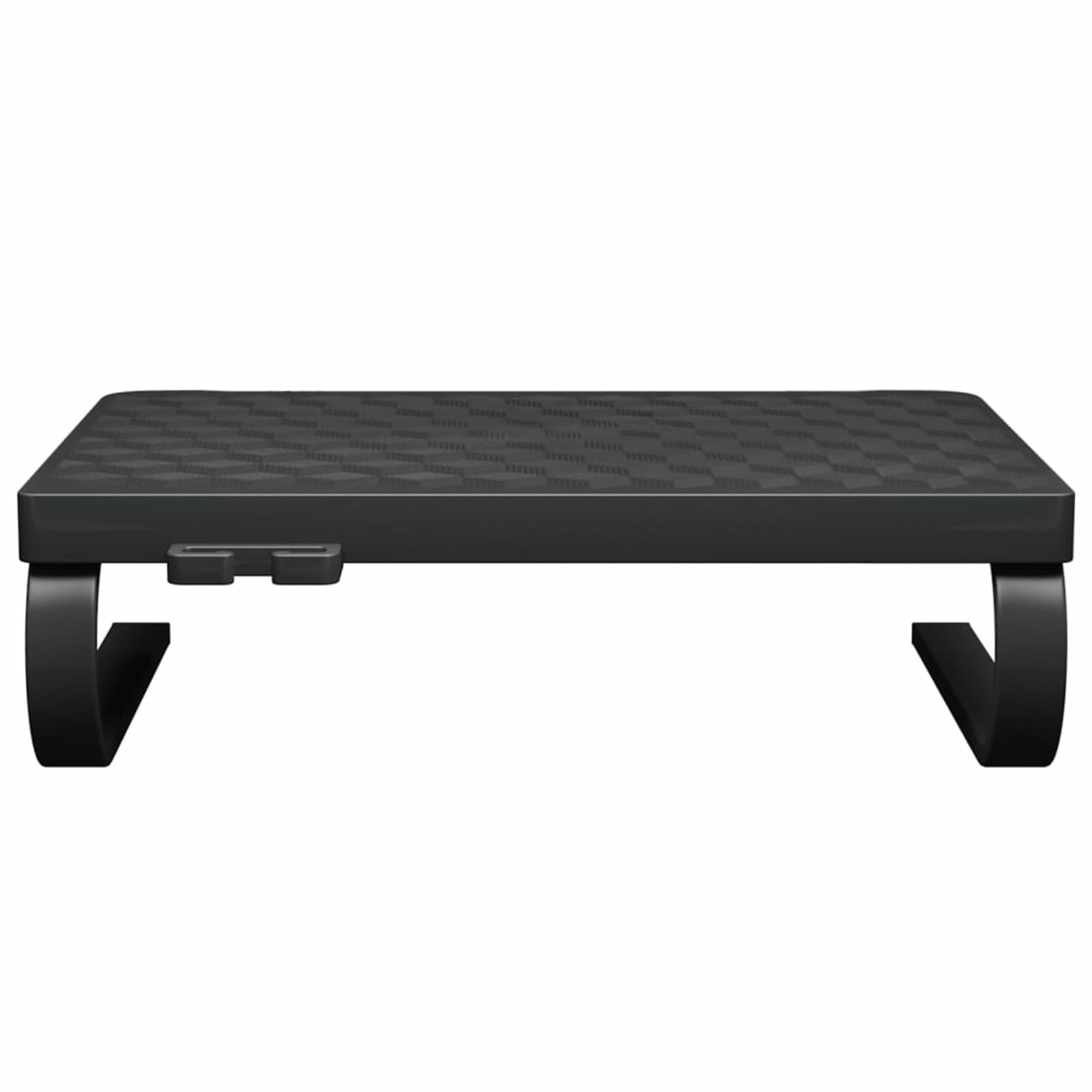 Supporto per Monitor, Alza Monitor da Scrivania con Spazio Portaoggetti in HIPS e Metallo 37 x 28 x 11,5 cm Nero for Ufficio, Home Office e Gaming