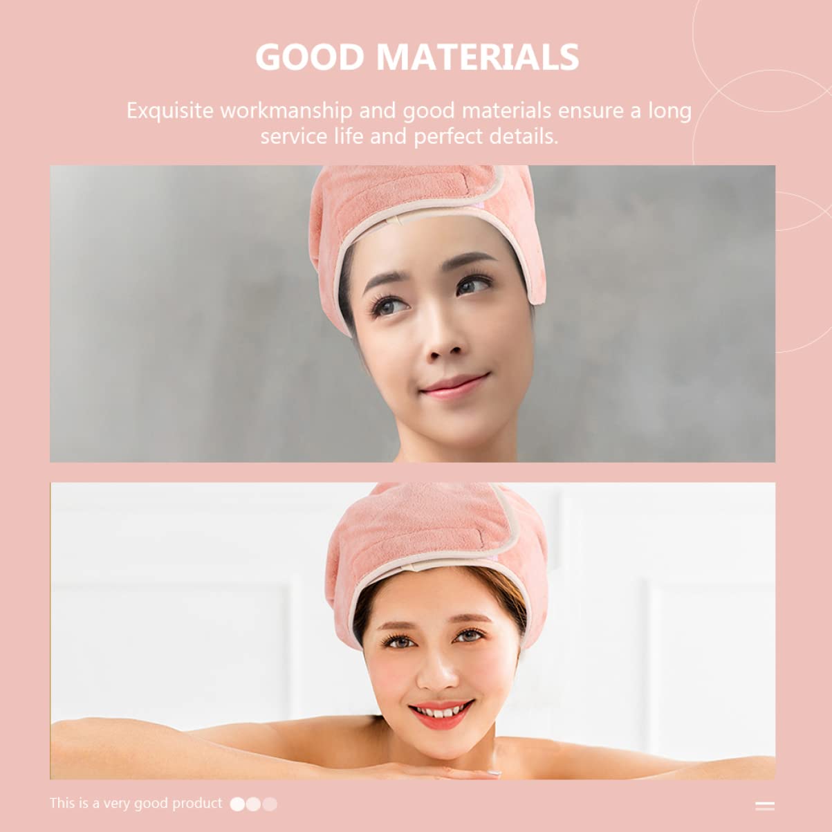 Superfaser Haarwickel fürs Spa, 2 Satz, Orange, für Frauen