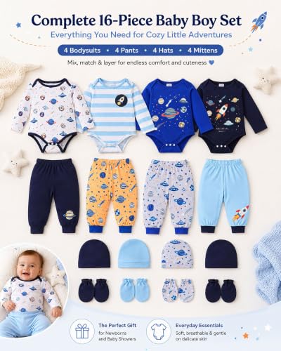 Image of Baby Boy Girl Clothes Preemie Newborn Must Have Infant Essentials Outfits 20 Piece Clothing 0-18 Months