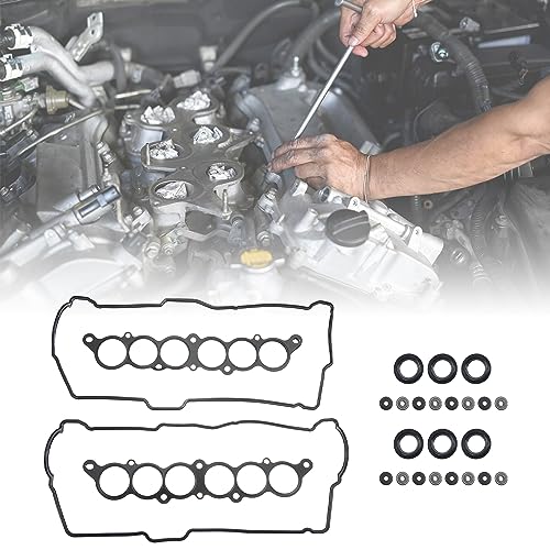Image of X AUTOHAUX Cylinder Head Gasket Set Engine Gasket Kit for Toyota 4Runner Tacoma Tundra 3.4L V6 Engine Cylinder Valve Cover Gasket