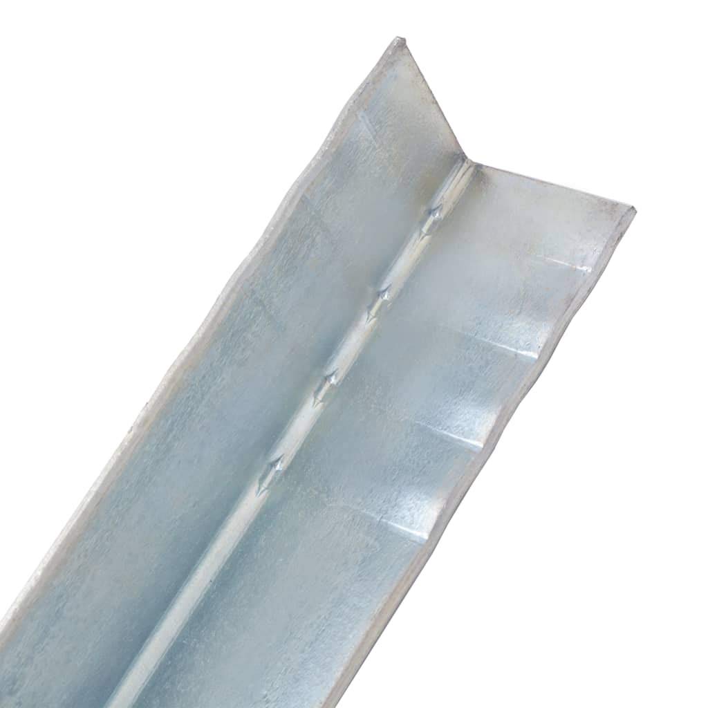 vidaXL Ancoraggi a Terra a L 12 pz in Acciaio Zincato 5x5x50 cm Fissaggi Viti