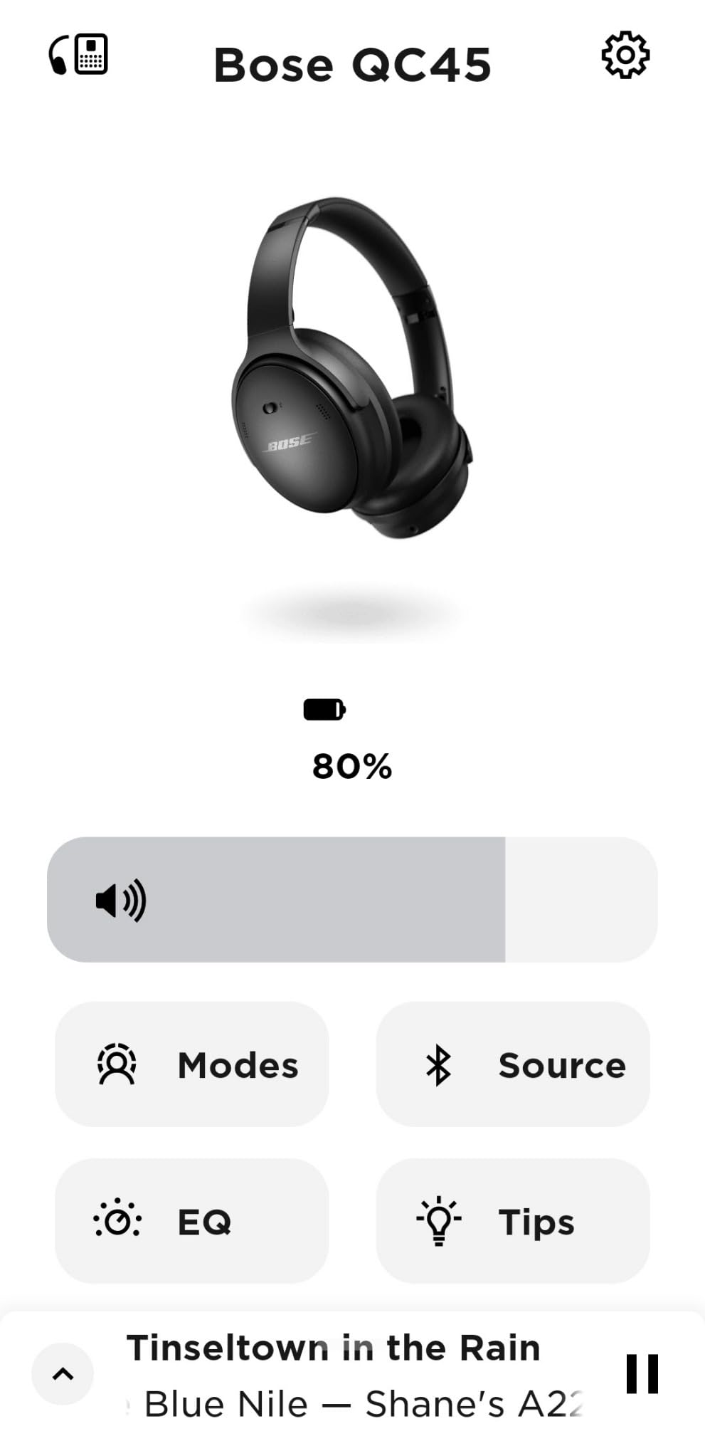 Bose qc 45 triple black, hard case.