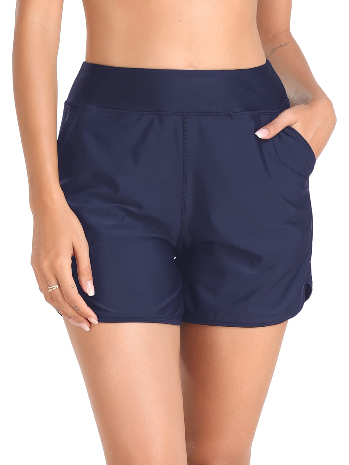 Colloyes Women's Quick Dry Athletic Casual Beach Shorts Boardshorts Tankini