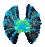 Alas grandes de plumas multicolor de uso múltiple para mujeres, hombres, adolescentes y adultos.