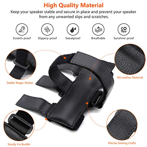 Universal Speaker Mount for Peloton Bike, Adjustable Strap Attachment Accessory Holder Bar Rail for Peloton Bike - Fits Most Bluetooth Wireless Speakers