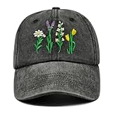 Gardening Hat, Gardening Gifts for Women, Happy Birthday Mothers Day Christmas Garden Gift for Gardeners Woman, Gardener Accessories for Her Mom Wife Grandma, Adjustable Washed Cotton Baseball Cap