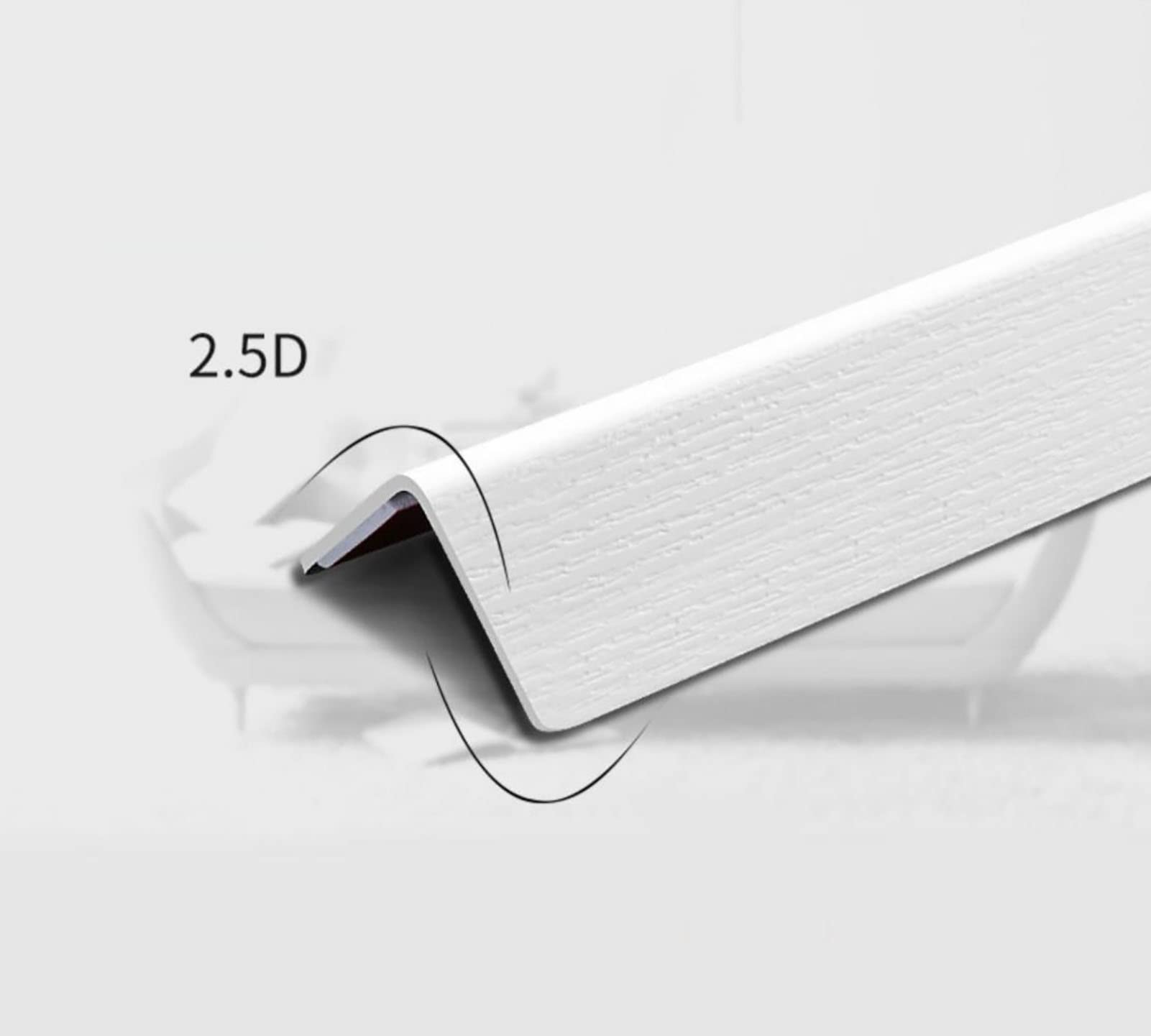 Esquineras Pared Protector de Esquinas de 36 mm de Ancho para Paredes, Tiras Protectoras con Cinta Adhesiva, 2 mm de Grosor.