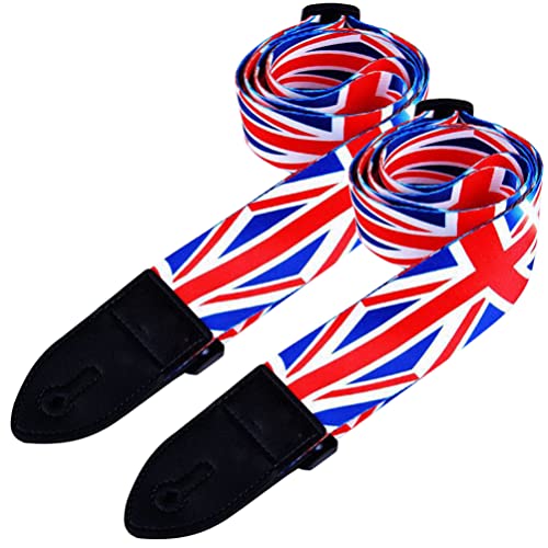 Vaguelly 2 Pièces Drapeau De L’union Sangle De Guitare Réglable Ceinture De Guitare Impression Ceintures De Guitare… - Les Beatles, Paul McCartney, John Lennon, RIngo Starr, George Harrison Vaguelly 2 Pièces Drapeau De L'union Sangle De Guitare Réglable Ceinture De Guitare Impression Ceintures De Guitare…