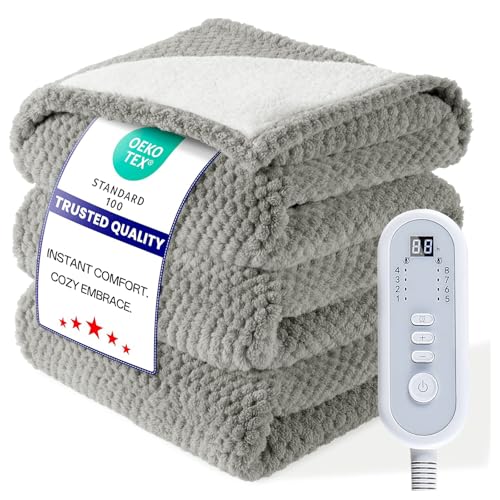 LunaHush Heated Blanket Electric Throw, 50" x 60" Heated Blanket