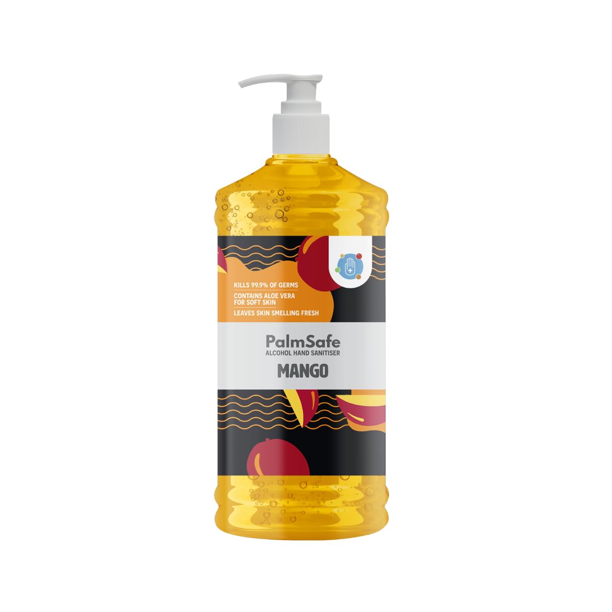 Palm Safe Mango Alcohol Hand Sanitiser 1 Litre Pump Bottle