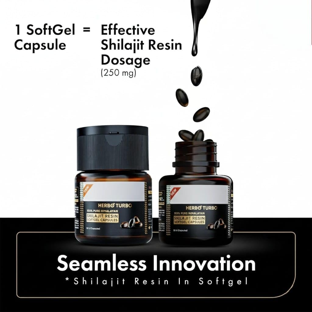 Shilajit Capsules Softgels, for Boosting Energy, Endurance & Stamina, 30 Softge Energy & Promote Muscle Recovery,l Capsules