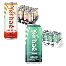 Yerbae Energy Seltzer & Beverage Bundle - 16oz & 12oz Variety 24-Pack, 0 Sugar, 0 Calories, 0 Carbs, Energized by Yerba Mate & Plant-Based