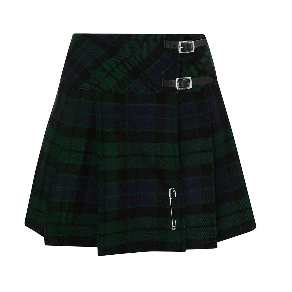 Tartanista Womens Scottish Tartan 16.5" Length Mini Kilt Skirt and Pin - 6-28 — view 22