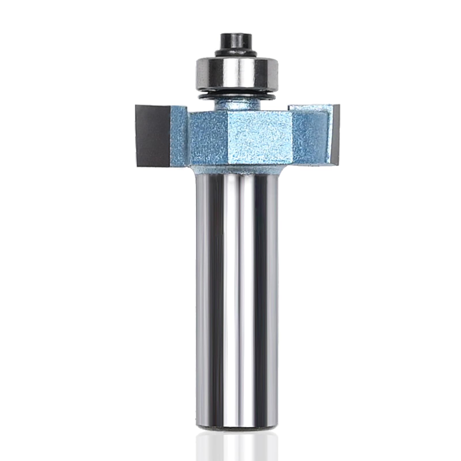 KEENTECHRouter Bits, Rabbeting Router Bits, Industrial Grade Blue Cutting Tools for Woodworking (1/2 Inch Shank x 1-1/4 Inch Diameter x 3/8 Inch Depth, KT1610114388)