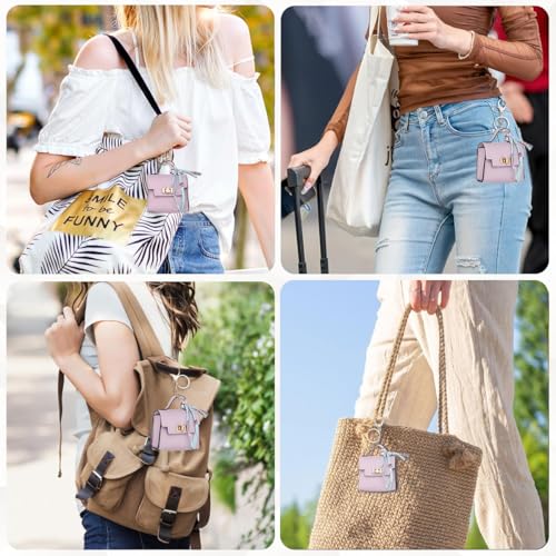 Image of SANNIDHI Bag Charm Mini Backpack Keychain for Women Small Pouch Coin Purse Headset Bag Key Ring for Woman Girls