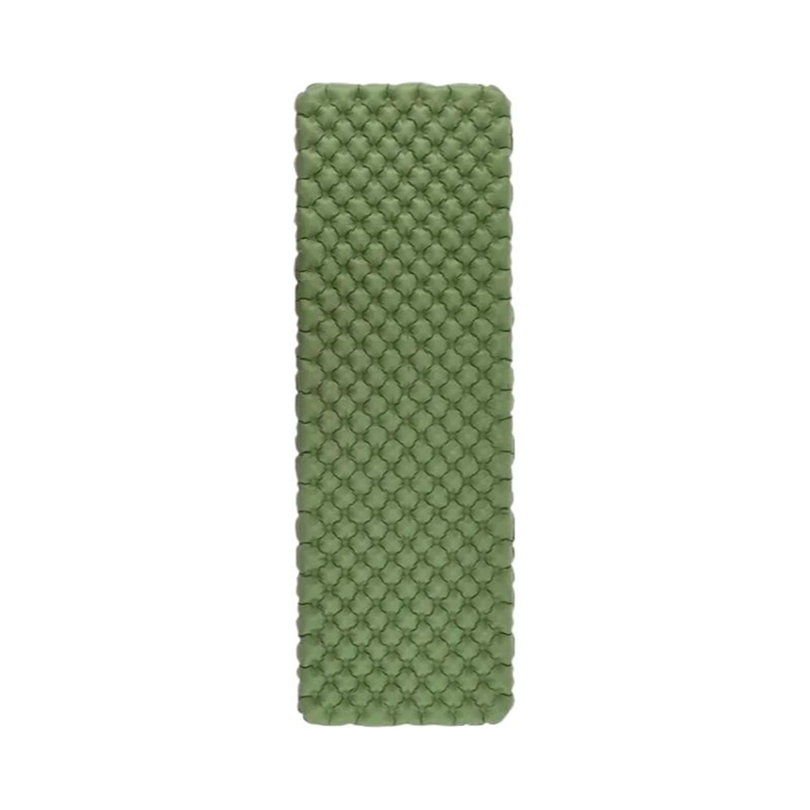 łóżko podróżne Materac dmuchany Nadmuchiwany materac pojedynczy przenośny | Karimata do spania w namiocie kempingowym na zewnątrz(Green 186x58x8cm)