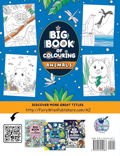 big book of colouring animals for children ages 4 big books of colouring ages 4