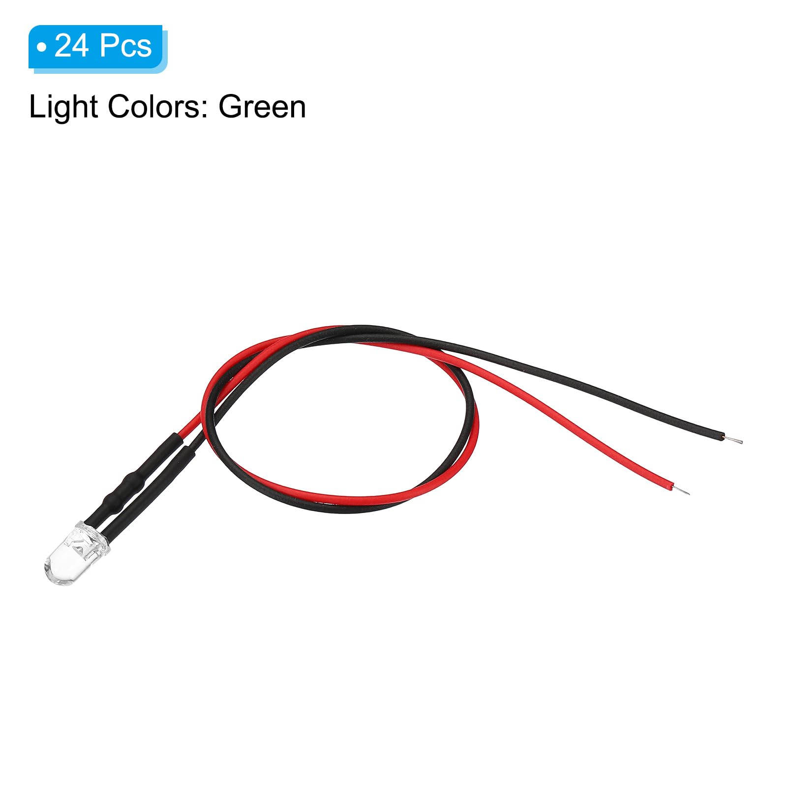 PATIKIL 3V - 6V 5mm LED Luce Emissione Diodi, 12pz