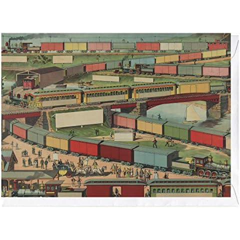 Monington & Webber Vintage Trains Greeting Card Cover