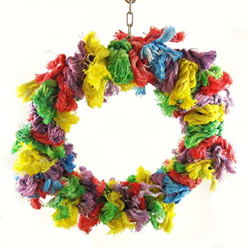 Bird-Parakeet-Colorful-Swing-ToysCotton-Rope-Chew-Hanging-Bird-Preening-Garland-Swing-for-Budgie-Parakeet-Cockatiel-Macaw-African-Grey