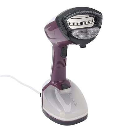 Ubersweet Handheld Steam Iron, Handheld Garment Wrinkles Remover Portable EU Plug 220V Efficient High Power for Travel (Dark Purple)
