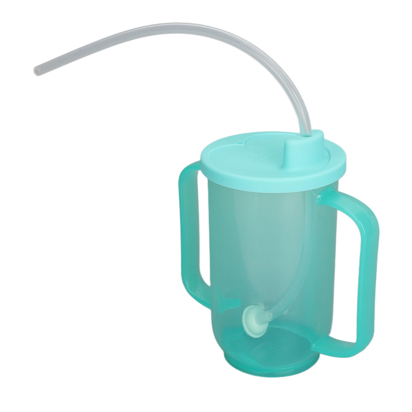Fyearfly Gobelet De Convalescence pour Adulte, Gobelet d'alimentation De Convalescence Sûr, Résistant Aux Fuites, Résistant à la Chaleur, avec Paille étendue, pour Patients âgés, 350 ML