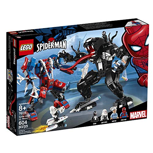 Lego Super Heroes Marvel Spider Mech Vs. Venom 76115 Action Toy Building Kit With Web Shooter And Gripping Toy Claw Includes Spider-Man Minifigures Venom And Ghost Spider (604 Pieces) #TOP3