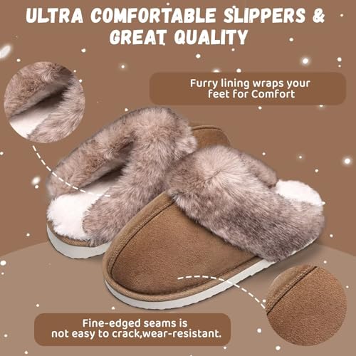 Image of IceUnicorn Kids Slippers Girls Boys Fuzzy House Shoes Bedroom Slides | Warm Memory Foam Slippers Indoor Outdoor