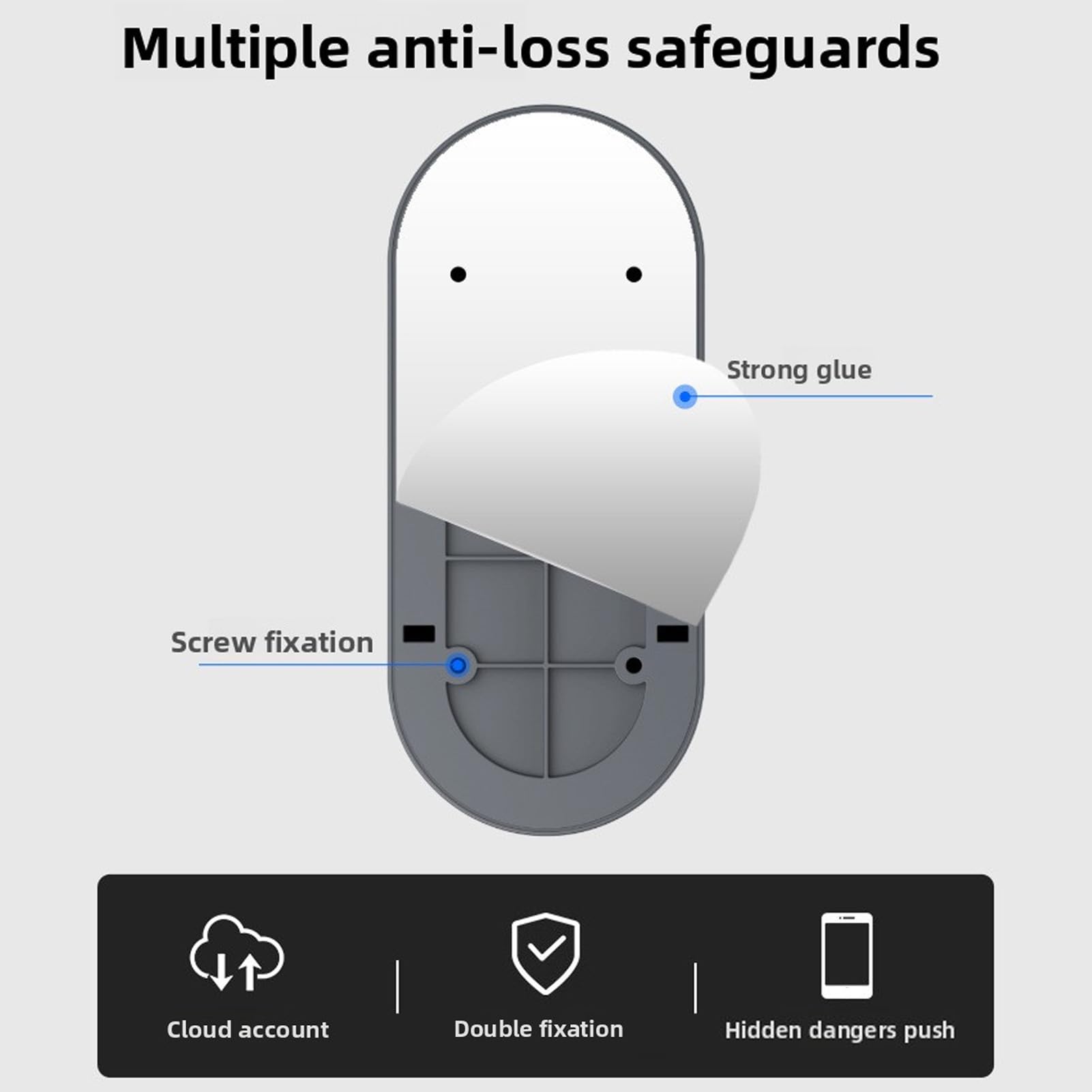 banapoy Video Citofono WiFi 1080P HD Rilevamento Umano PIR, Interfono | Videocitofono con Telecamera, per Interni Esterni, Ville, Appartamenti, Uffici Case Porta Casa, Angolo Visione 166°