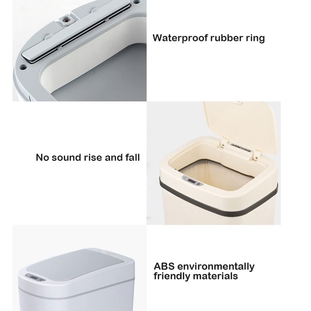 Papelera de Interior, Papelera de Cocina, Papelera doméstica, Sensor igente para Sala de Estar, baño, Papelera de Basura y Reciclaje de 12 l.