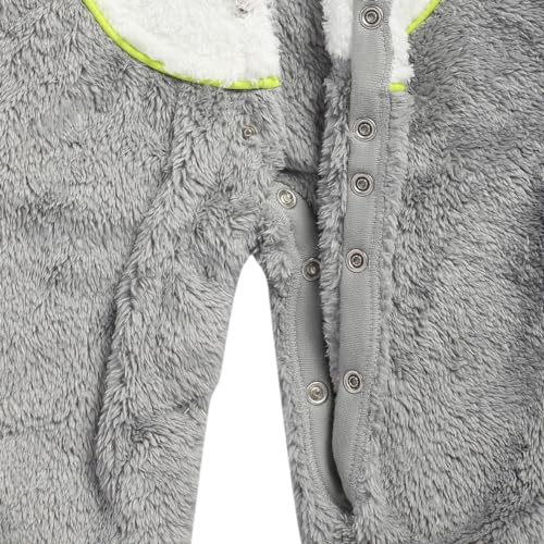 Image of miniklub Baby Front Open Long Sleeve Full Length Knitted Cotton Sleep Suit (Yellow Color)