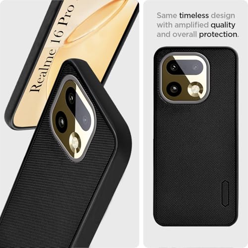 Image of Jkobi Rubberised Back Cover Case for Realme 16 Pro Plus 5G (Textured Grip Design | Micro-Fiber Cloth Inside | Slim and Light Weight | Soft Touch and Feel)