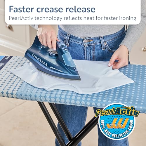 Minky Easyglide Ironing Board, 110 X 35 Cm Ironing Board, Lightweight & Compact, Adjustable Height Up To 86Cm, Sturdy 4-Leg Design With Non-Slip Feet, Made In The Uk - 5