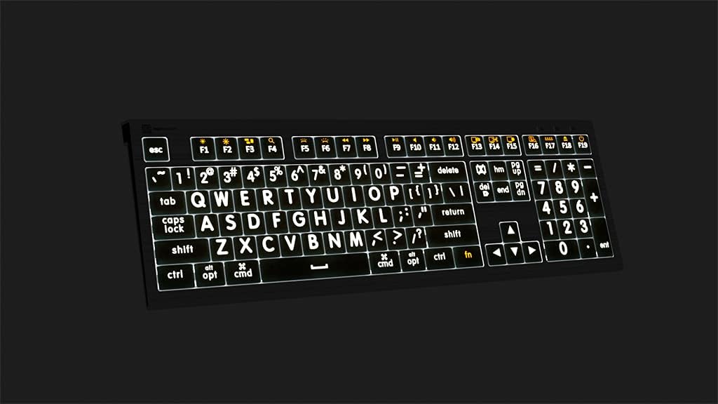 LogicKeyboard Designed For XLPrint MAC Astra White Compatible with Mac OS 10.6 and later versions - Part # LKBU-LPWB-AMBH-US