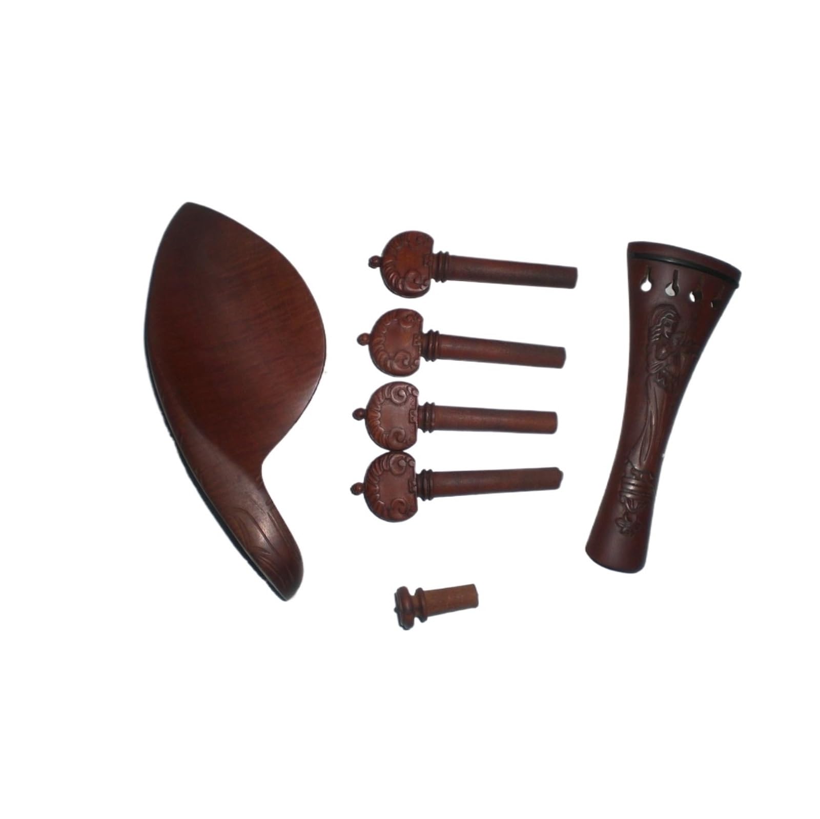 Mentonnière pour violon 1 ensemble de raccords for violon Jujube, 4/4 chevilles sculptées et repose-menton for, repose-épaule, coussinet protection for mentonnière for
