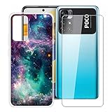 HHUAN Cover per Poco M4 PRO 5G (6.60") con Pellicola Protettiva in Vetro temperato, Custodia Protettiva in TPU in Silicone Ultra Morbido Clear Antiurto per Poco M4 PRO 5G - WMA33