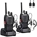 Walkie Talkies, 2 Stück Long Range Funkgerät, Wiederaufladbar mit Akku, Handfunkgerät mit LED-Licht und Ohrhörern, Tragbares 2-Wege-Funkset für Erwachsene