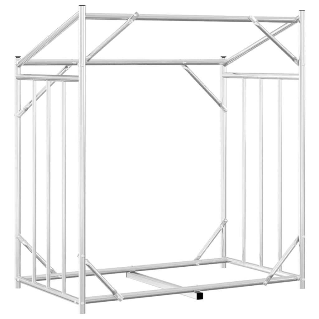 Estantería para leña con protección contra la lluvia de acero galvanizado, 101 x 61 x 110,5 cm, para leña y leña, resistente a la intemperie, con funda para lluvia, para terraza, jardín e