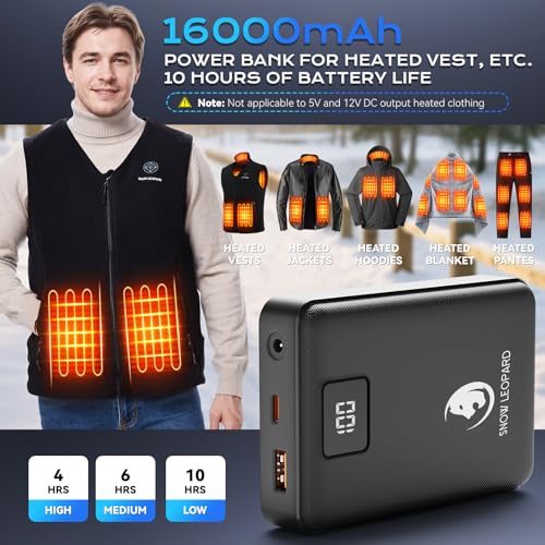 Batería para chaleco térmico SNOW LEOPARD 7.4V 16000mAh miniatura 4