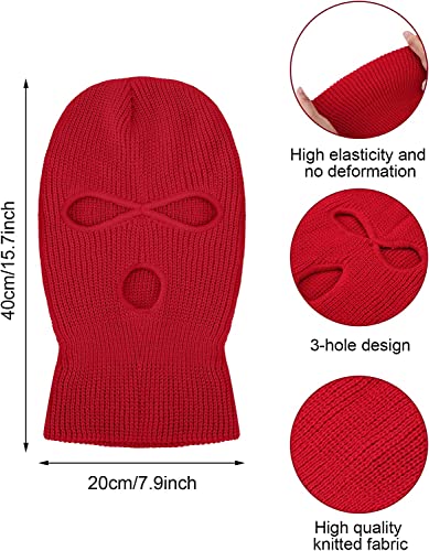 Image of Winter 1-Hole Knitted Ski Full Face Covering | Adult Men's & Women's Balaclava for Outdoor Sports & Cold Weather