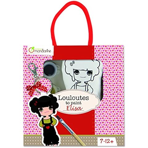Avenue Mandarine 15 x 15 x 3 cm Les Louloutes to Paint Elisa, Multi-Colour Cover