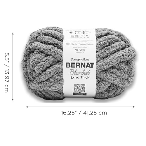 Image of Bernat Extra Thick Chunky Yarn for Crocheting Soft, Oatmeal, 6-Pack