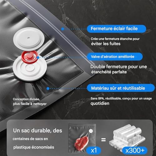 Machine à sceller sous vide pour aliments : idéal pour le batch cooking - 5