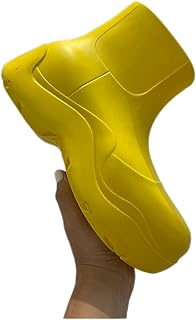 Zapatos Impermeables Botas de lluvia Hembra Jelly Color Tendencia Ola de la parte inferior del fondo grueso aumentado 7cm Botas femeninas de moda botas cortas sin caja. Cubre Zapatos Impermeable