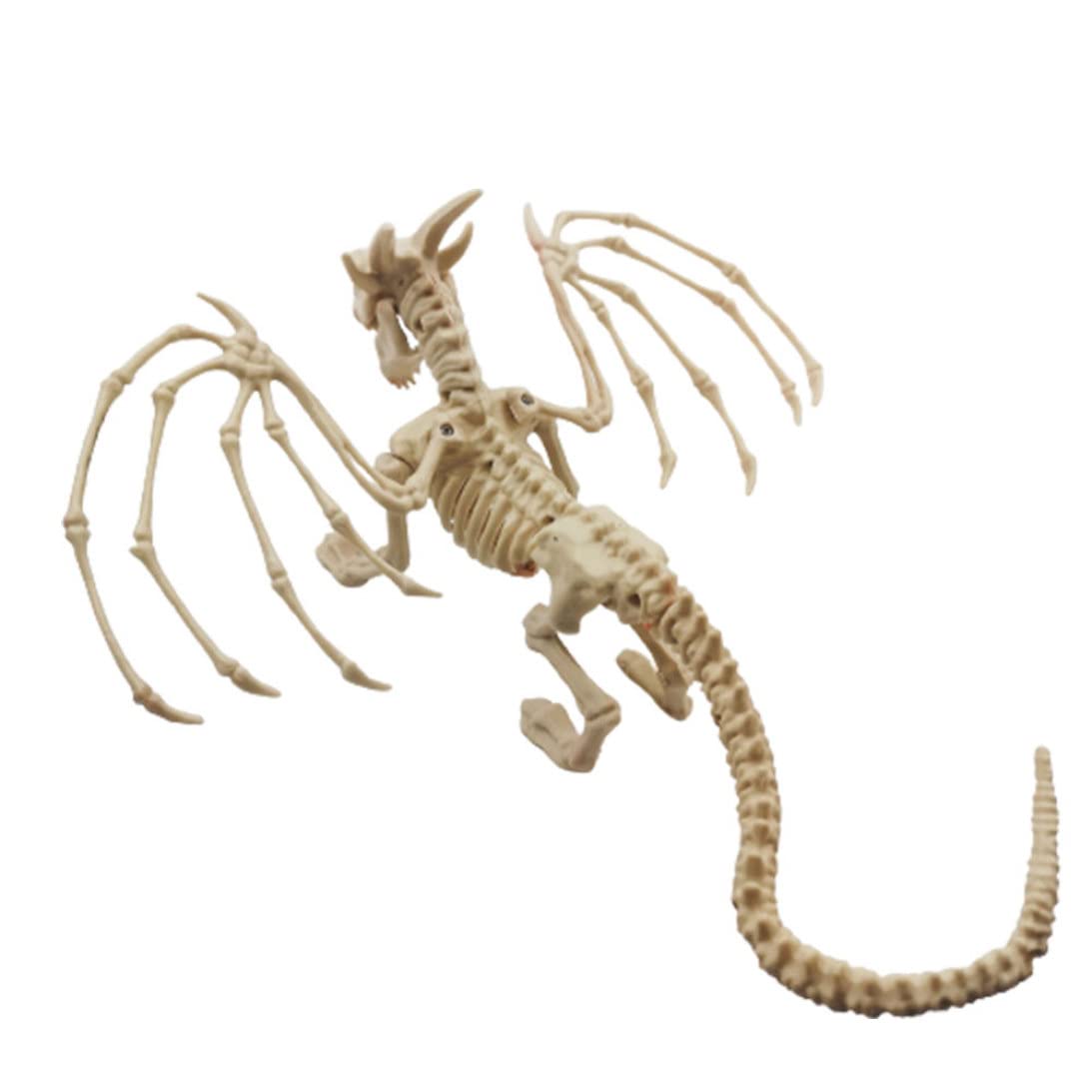 Snner Decoraciones de Halloween decoración de Esqueleto de dragón plástico Vidas alguacy Dragon Esqueleto de dragón de Miedo Adorno de Huesos de Animales.