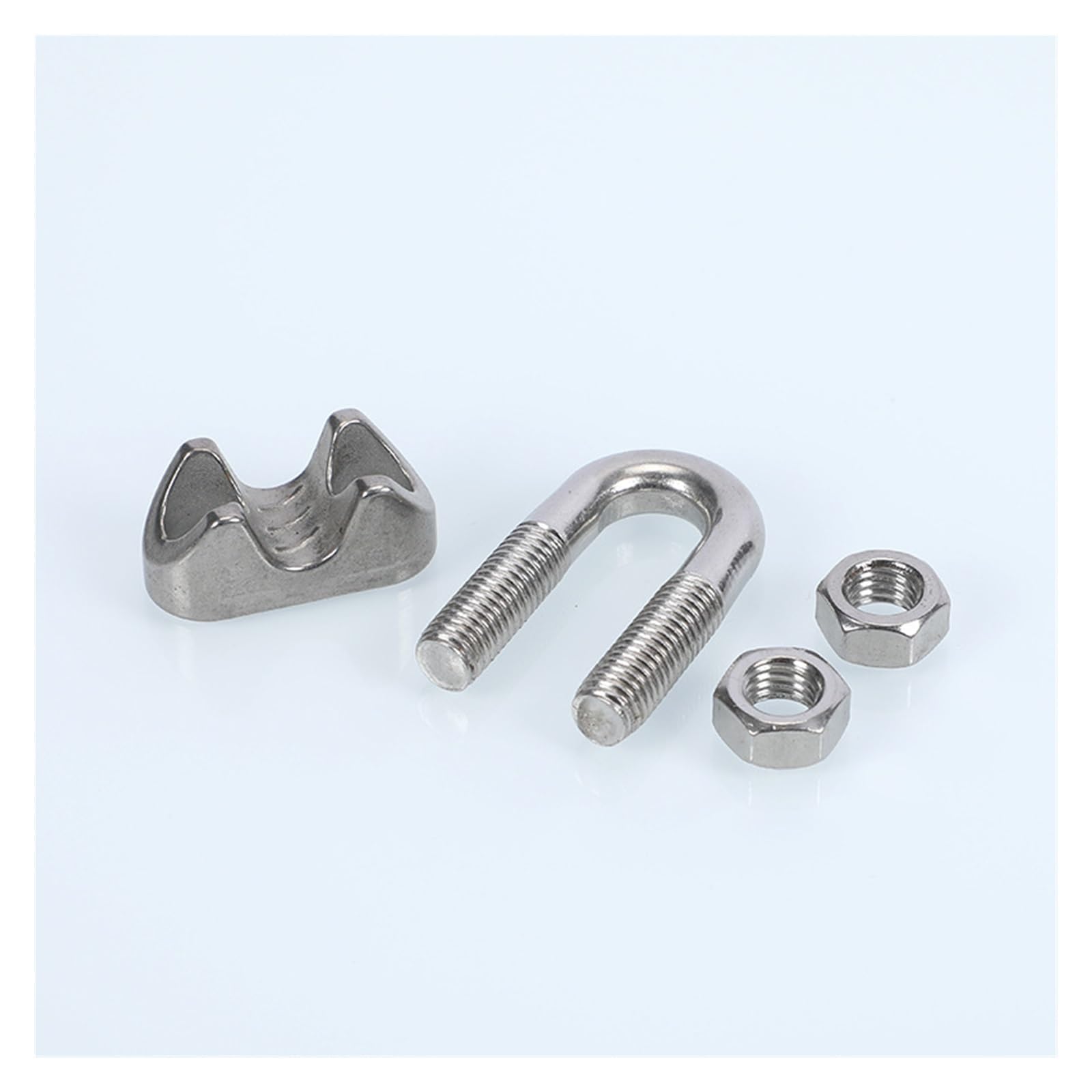 5 pezzi di morsetti for cavi metallici a U in acciaio inossidabile M2, M3, M4, M5, M6, M8, M10, bulloni for, for ferramenta sollevamento(M10)